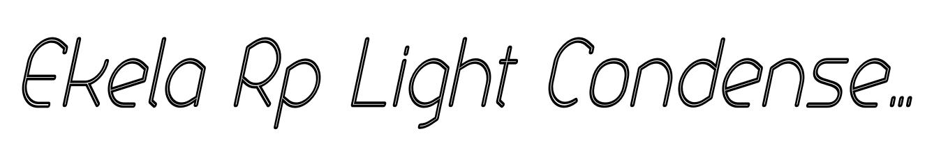 Ekela Rp Light Condensed Italic